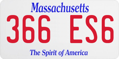 MA license plate 366ES6