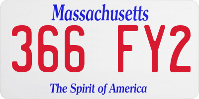 MA license plate 366FY2