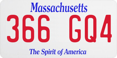 MA license plate 366GQ4