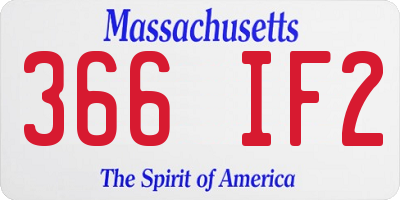 MA license plate 366IF2