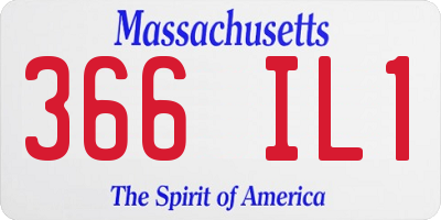 MA license plate 366IL1