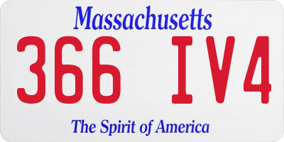 MA license plate 366IV4