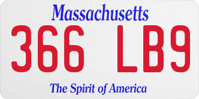 MA license plate 366LB9