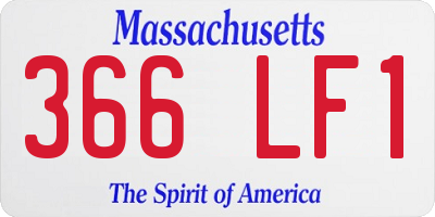 MA license plate 366LF1