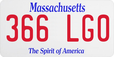 MA license plate 366LG0