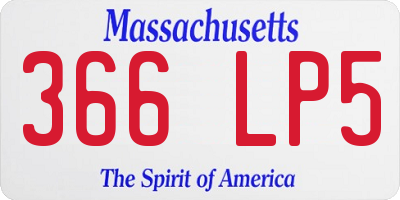 MA license plate 366LP5