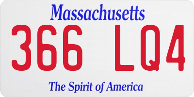 MA license plate 366LQ4