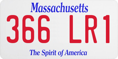 MA license plate 366LR1