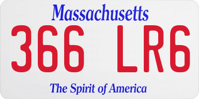 MA license plate 366LR6
