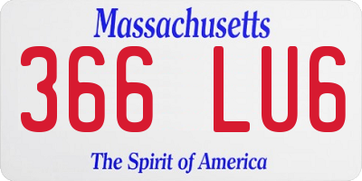 MA license plate 366LU6