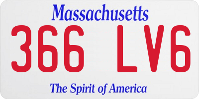 MA license plate 366LV6