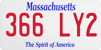 MA license plate 366LY2