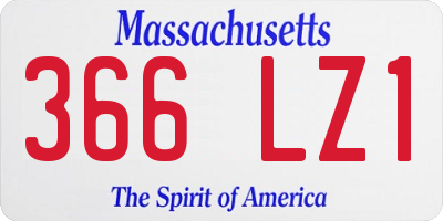 MA license plate 366LZ1