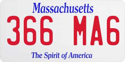 MA license plate 366MA6