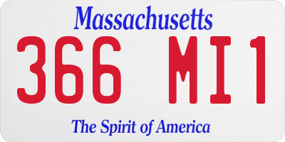 MA license plate 366MI1