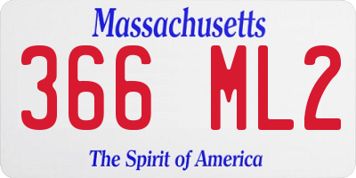 MA license plate 366ML2