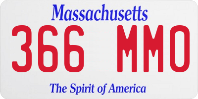 MA license plate 366MM0