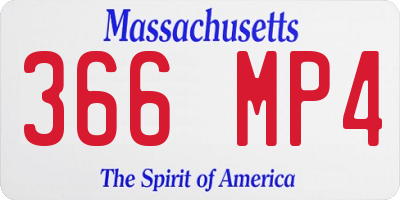 MA license plate 366MP4