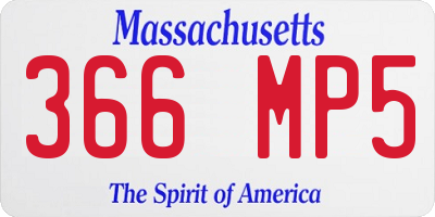 MA license plate 366MP5
