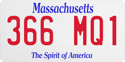 MA license plate 366MQ1