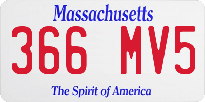 MA license plate 366MV5