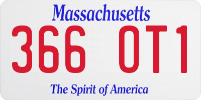 MA license plate 366OT1