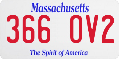 MA license plate 366OV2