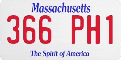 MA license plate 366PH1