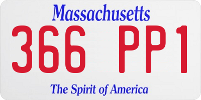 MA license plate 366PP1