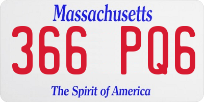 MA license plate 366PQ6