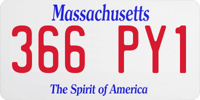 MA license plate 366PY1