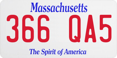 MA license plate 366QA5