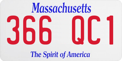 MA license plate 366QC1