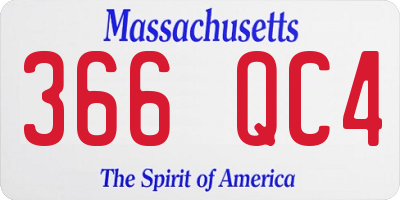 MA license plate 366QC4