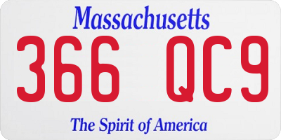 MA license plate 366QC9