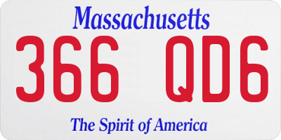 MA license plate 366QD6