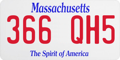 MA license plate 366QH5