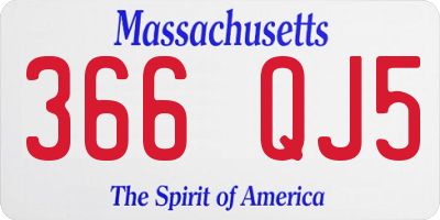 MA license plate 366QJ5
