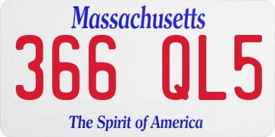 MA license plate 366QL5