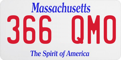 MA license plate 366QM0