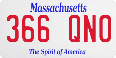 MA license plate 366QN0