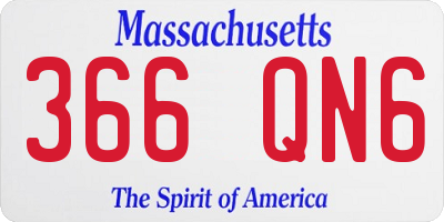 MA license plate 366QN6