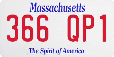 MA license plate 366QP1