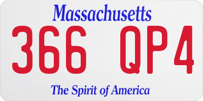 MA license plate 366QP4