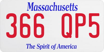 MA license plate 366QP5