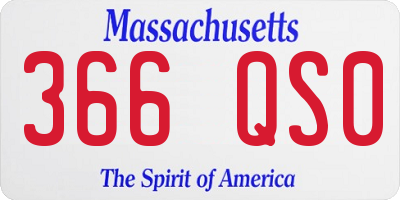 MA license plate 366QS0