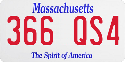 MA license plate 366QS4