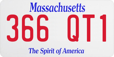 MA license plate 366QT1
