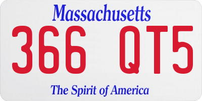 MA license plate 366QT5