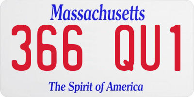 MA license plate 366QU1
